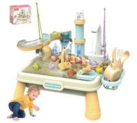 Gioca a lavandino con acqua corrente 1 set di gioco elettrico con accessori per la pesca e il lavaggio la spazi d'acqua per