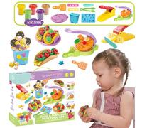 Gioca a pasta colorata, set da gioco per pasta - Play Food Cooking Clay | Play Food Modeling Tools, divertente argilla artistica e pasta per bambini per il compleanno di Natale