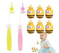 Gioca a Pesca Set per Bambini, Gioco di Pesca per Bambini - Puzzle di Cattura 'Ape educativa - attività Notturna di Famiglia, Giocattoli per Il Puzzle di Feste con 2 Pali magnetici, 6 traballanti per