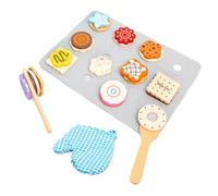 Gioca al Cibo per , Giocattoli di Legno | Set di Piatti per Biscotti in Legno | Aiuti di apprendimento Portatili, Gioco di Dessert per la Casa, l'asilo nido