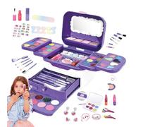 Gioca al trucco, kit trucco per bambini Trucco lavabile per bambine | Set trucco per bambini, principesse per bambini, bambine che giocano al trucco Kit trucco compleanno con specchi per ragazze