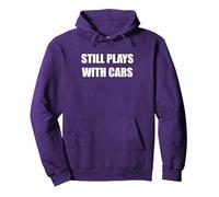 Gioca Ancora con Le Auto Felpa con Cappuccio, Unisex per Adulti, Viola, L