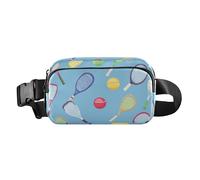 Gioca Badminton Sport Blu Alla Moda Marsupio per Uomo Donna Impermeabile con Cinghia Regolabile per Viaggi Shopping Running Mandiles para mujer de cocina, giocare a badminton sport blu, Moderno, Gioca