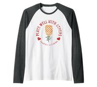 Gioca Bene con Gli Altri Coppie scambiste Sottosopra Ananas Maglia con Maniche Raglan