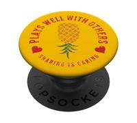 Gioca bene con gli altri coppie scambiste sottosopra ananas PopSockets PopGrip Adesivo