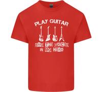 Gioca Chitarra Dì Voci Nella Mia Testa Chitarrista Maglietta Bambini