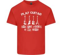 Gioca Chitarra Dì Voci Nella Mia Testa Chitarrista Maglietta Bambini