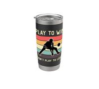 Gioca per vincere Non giocare per perdere giocatore di pallavolo vintage Bicchiere termico in acciaio inox doppia parete