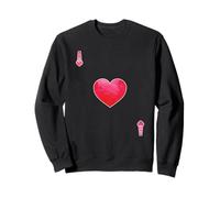 Giocare a Carte Asso di Cuori Skat Poker Felpa
