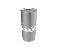 Giocare a squash in un duello Bicchiere termico in acciaio inox doppia parete