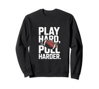 Giocare Hard Pull Harder Rugby Calcio Sport Felpa