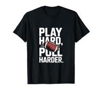 Giocare Hard Pull Harder Rugby Calcio Sport Maglietta