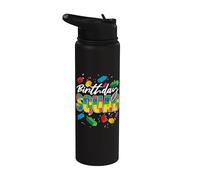 Giocare Mattone Builder Block Building Kid Compleanno Squadra Stainless Steel Insulated Water Bottle