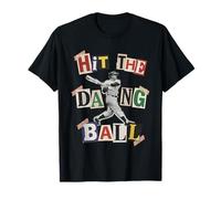 Giocatore di Baseball Hit The Dang Ball Vintage Maglietta