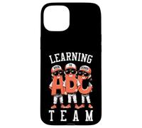 Giocatore di baseball torna a scuola divertente ABC Learning Team Custodia per iPhone 15 Plus