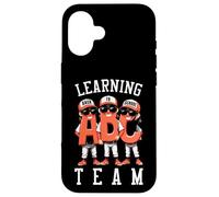 Giocatore di baseball torna a scuola divertente ABC Learning Team Custodia per iPhone 16