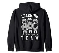 Giocatore di Baseball Torna a Scuola Divertente ABC Learning Team Felpa con Cappuccio