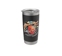 Giocatore di basket retrò professionale college basket gioco Bicchiere termico in acciaio inox doppia parete