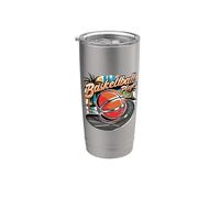 Giocatore di basket retrò professionale college basket gioco Bicchiere termico in acciaio inox doppia parete