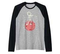 Giocatore di Bastone di Violino in Strumento di Violino Musica Violino Pianeta Maglia con Maniche Raglan