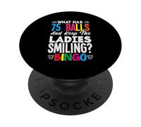 Giocatore di Bingo 75 Palline Mantenere le signore sorridenti PopSockets PopGrip Adesivo