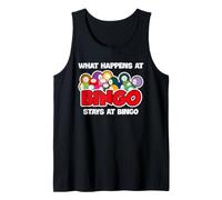 Giocatore di Bingo Divertente Gioco Notte Cosa Succede Rimane Hall Umorismo Canotta