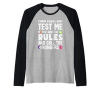 Giocatore di bingo non mi metterai alla prova i numeri di chiamata Maglia con Maniche Raglan