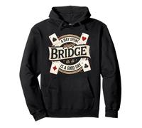 Giocatore Di Bridge A Day Spend Playing Bridge Felpa con Cappuccio