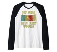 Giocatore di calcio L'obiettivo è negare il tuo Divertente Maglia con Maniche Raglan