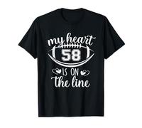 Giocatore di Calcio Personalizzato Numero 58 Il Mio Cuore è sulla Linea Maglietta