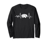 Giocatore di Carte Poker Heartbeat Royal Flush Maglia a Manica