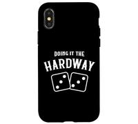 Giocatore di Craps del casinò che lo fa il Hardway Dadi Tre Custodia per iPhone X/XS