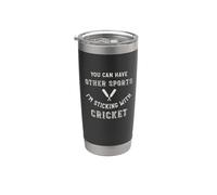 Giocatore di cricket Sto attaccando al cricket Bicchiere termico in acciaio inox doppia parete