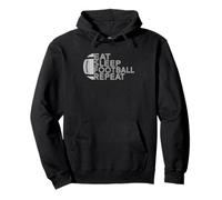 Giocatore di Football Mangia Dormire Calcio Ripeti Amore Felpa con Cappuccio