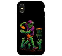 Giocatore di golf a disco zombie con design horror per Halloween Custodia per iPhone X/XS
