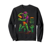 Giocatore di Golf a Disco Zombie con Design Horror per Halloween Felpa