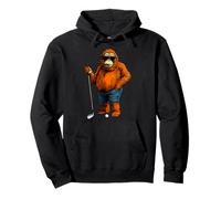 Giocatore di Golf Orang Utan Felpa con Cappuccio