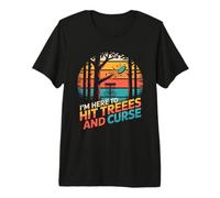 Giocatore di Golf retrò I'm Here to Hit Trees And Curse Maglietta Premium