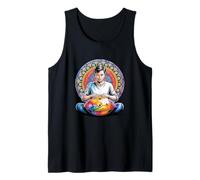 Giocatore di Handpan meditativo Davanti a Un Mandala 1 - Fan Fun Canotta