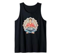 Giocatore di Handpan meditativo Davanti a Un Mandala 3 - Fan Fun Canotta