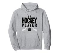 Giocatore di Hockey con Disco e bastoni - Quello Che Amo Fare, Giocare Felpa con Cappuccio