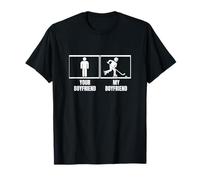 Giocatore di Hockey Il Tuo Ragazzo Il Mio Ragazzo Divertente Hockey su Ghiaccio Maglietta