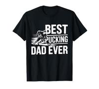 Giocatore di hockey Miglior Pucking Dad Ever Hockey Padre Hockey Gioco di parole Maglietta