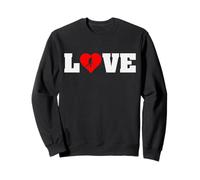 Giocatore di Hockey su Ghiaccio Cuore Rosso Giovani Ragazzi e Ragazze Felpa