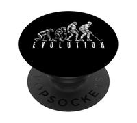 Giocatore di hockey su ghiaccio Evoluzione Uomo Divertente Scimmia Caveman Sport PopSockets PopGrip Adesivo