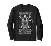 Giocatore di Hockey su Ghiaccio Vitruviano Uomo Leonardo da Vinci Sport Maglia a Manica