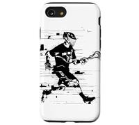Giocatore di lacrosse che disegna lo sport americano Custodia per iPhone SE (2020) / 7/8