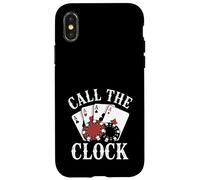 Giocatore Di Poker Chiama Il Gioco D'azzardo Orologio Texas Hold Em Custodia per iPhone X/XS