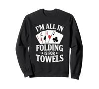 Giocatore di Poker Fold Gioco D'Azzardo Texas Hold Em Felpa