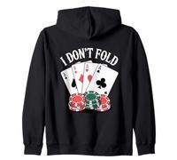 Giocatore di Poker Fold Gioco D'Azzardo Texas Hold Em Felpa con Cappuccio